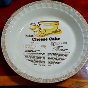 Watkins Pie Plate Cheese Cake 1981